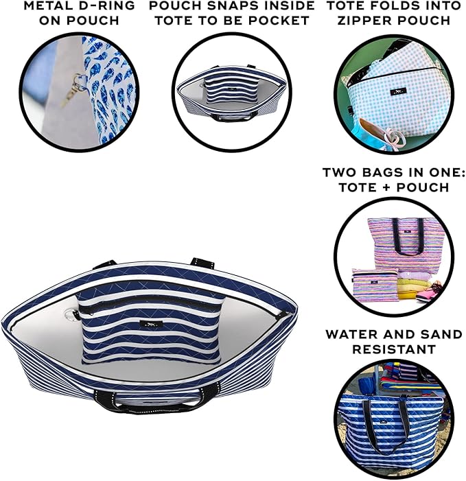 SCOUT Plus 1 Foldable Travel Bag, 2 Bags in 1, Tote Folds into Zipper Pouch