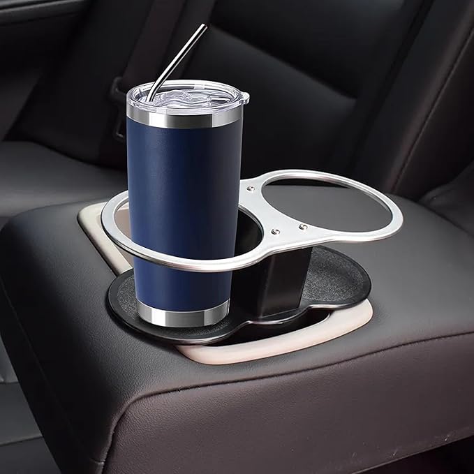 20oz insulted tumblers stainless steel cup Tumbler Bulk with push Lid, and metal straw powder coated coffee cup for cold and hot drinking (12, navy blue)