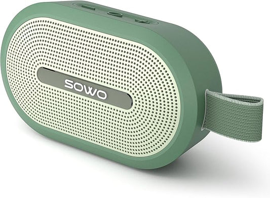 SOWO Wireless Portable Small Speaker, Ultra Magnetic Bluetooth Speaker for Golf Cart, Coverless IP67 Waterproof, 24 H Playtime, Pro Sound, Clip Hanging Design for Outdoor, Indoor - Green