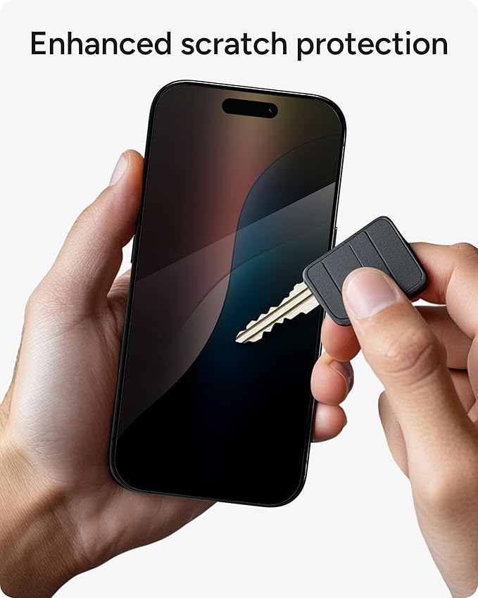 ZAGG Glass Elite Privacy iPhone 15 Pro Screen Protector - 5X Stronger with Reinforced Edges, 2-Way Privacy Filter, Scratch & Smudge-Resistant Surface, InvisibleShield, Easy to Install