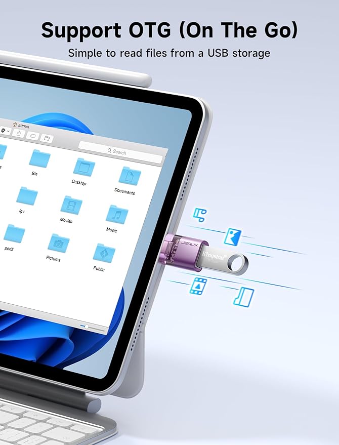 JSAUX USB C Male & Female Adapter 3.0 [Pack of 3], Compatible With MacBook Pro/Air & USB-C Devices - Purple