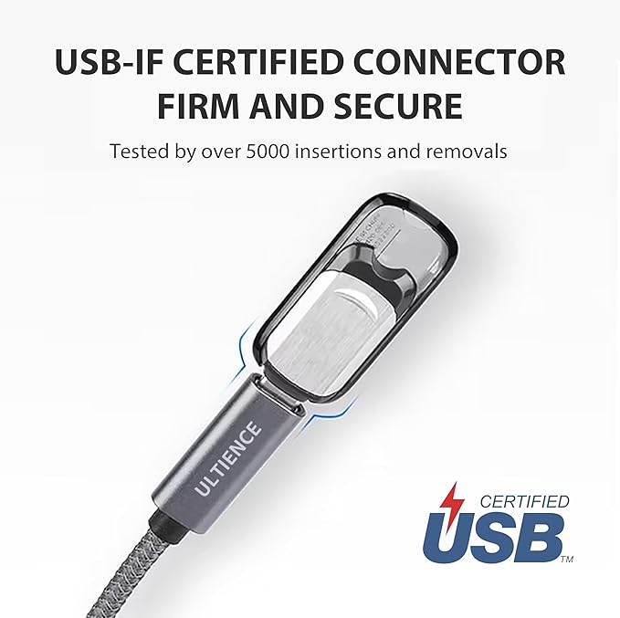 USB to USB C Cable Adapter 2 Pack, USB C Female to USB A Male Adapter - 10Gbps Data Transfer 60W Fast Charging, Type-C 3.2 Converter Compatible with Laptops, PCs, Flash Drives (0.41 Ft, Grey)