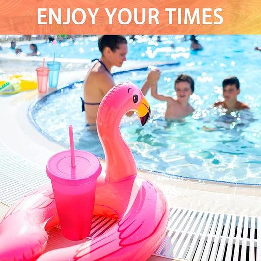 Honeydak 30 Pack Tumbler with Straw and Lid Bulk Glitter Plastic Cups Water Bottle Iced Coffee Travel Mug Reusable Party Favor Cups for Birthdays travel 24-27 oz (Multicolor)