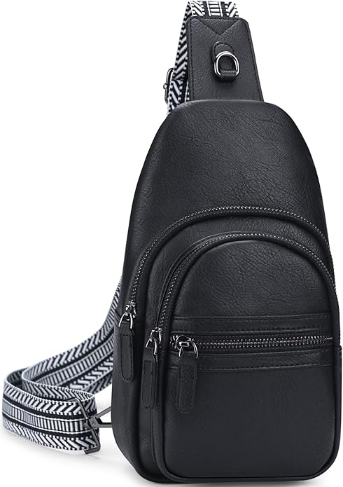 HESHE Sling Bag for Women Anti Theft Small Crossbody Bags Faux Leather Fanny Pack RFID Blocking Cross Body Purse for Travel