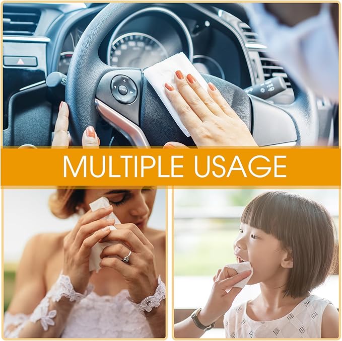 Crtiin 150 Pcs Travel Tissue Bulk Geometry Designed Pocket Tissues Small Size Individual Travel 3 Ply Paper Facial Tissues for Guests Celebration Graduation