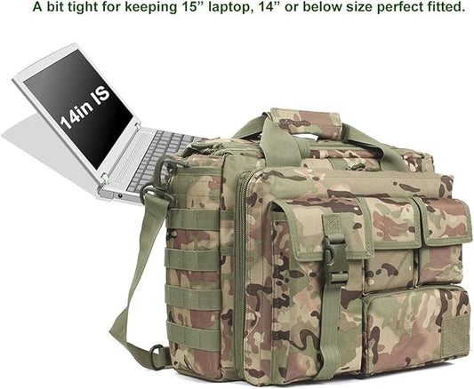 Tactical Briefcase, 15" Men's Messenger Bag Military Briefcase for Men