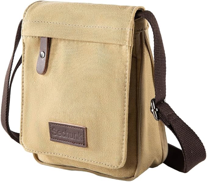 Sechunk Vintage Canvas Messenger Cross body bag Shoulder bag
