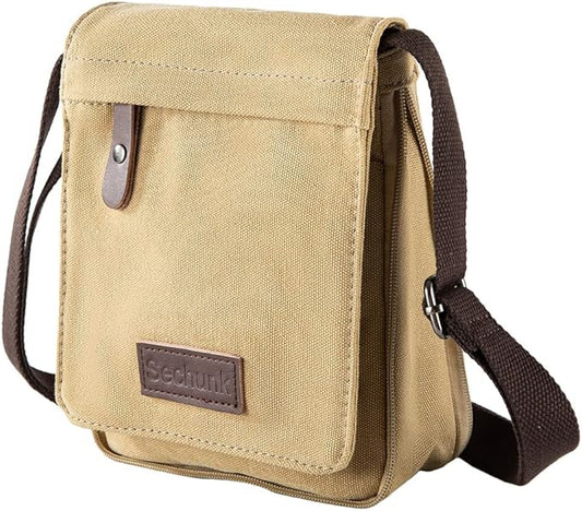 Sechunk Vintage Canvas Messenger Cross body bag Shoulder bag