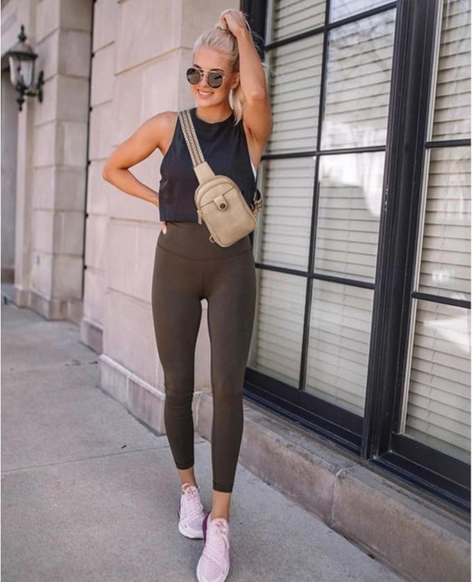 BOSTANTEN Small Sling Bag Crossbody Bags for Women Trendy Crossbody Purse Leather Chest Bag