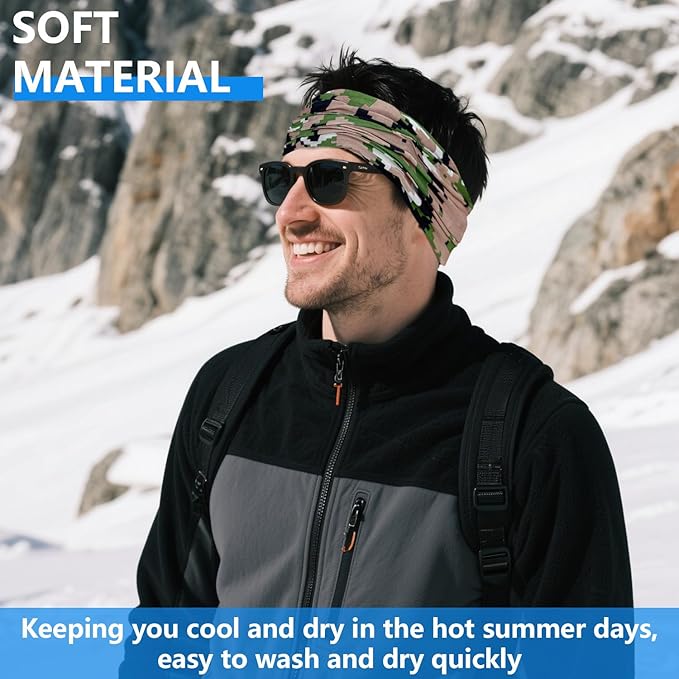 16 pack Cooling Neck Gaiter for Men Women Sun Protection Face Mask Gators Camo Bandana Neck Cover