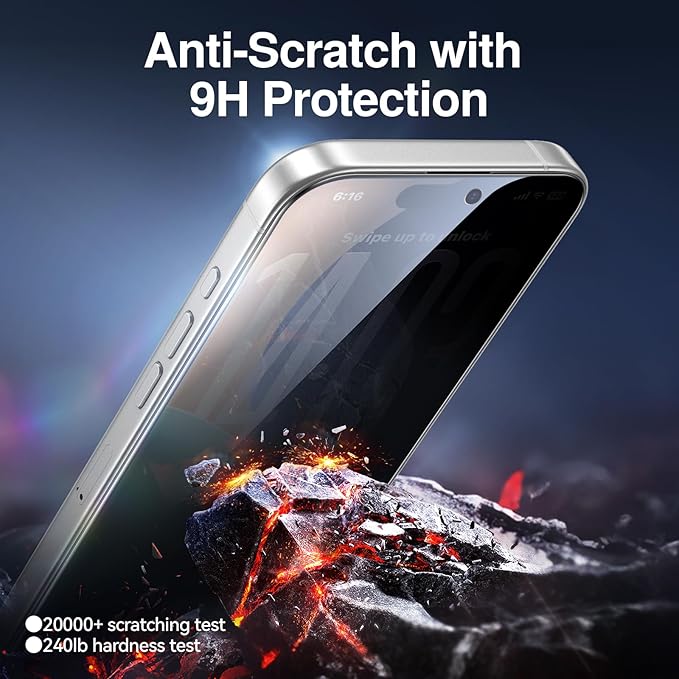 SMARTDEVIL 2PACK for iPhone 17 Pro Max Privacy Screen Protector Shatterproof Tempered Glass [True 28°Anti Spy] [9H Hardness] [Auto Dust-Elimination Install], [Bubble Free]
