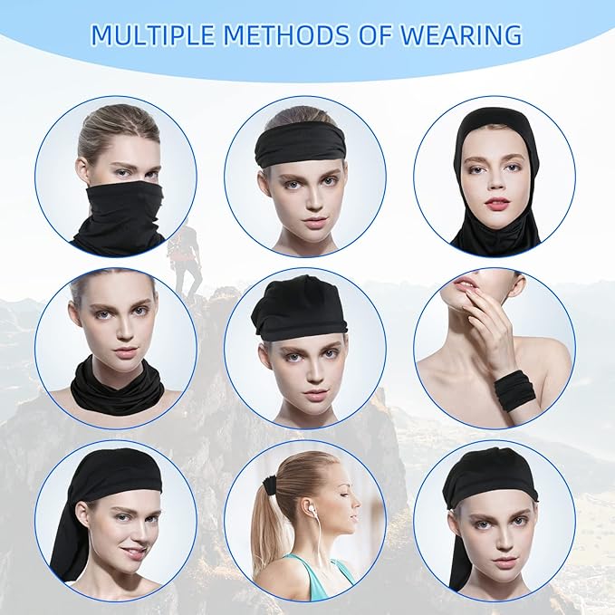 6 Pack Neck Gaiter for Men Women Breathable Outdoor Face Mask Cover Headwear for Hiking Running Cycling and Fishing