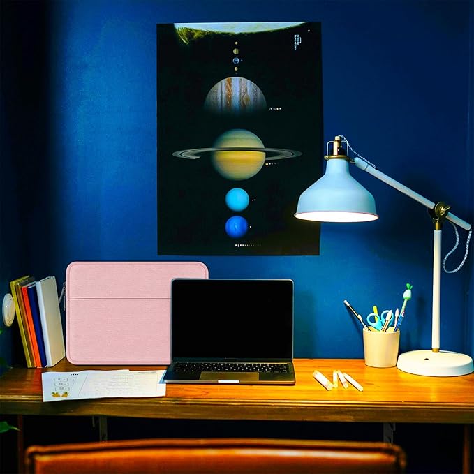 Laptop Sleeve 14 Inch, Water Resistant Traveling Computer Cover with Handle, Shockproof Protective Carrying Laptop Bag Compatible for 14 Inch MacBook Air/Pro, HP, Dell, Lenovo, Pink