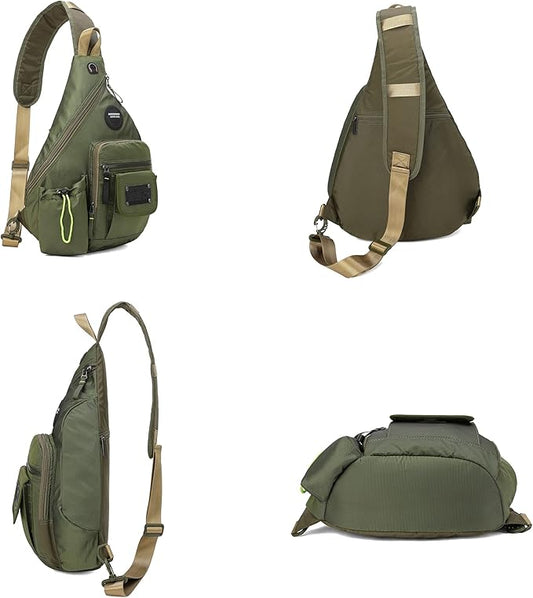 Large Sling Backpack, Sling Chest Bag Shoulder Crossbody Daypacks Fits 14.1-Inch Laptop for Travel Outdoor Men Women