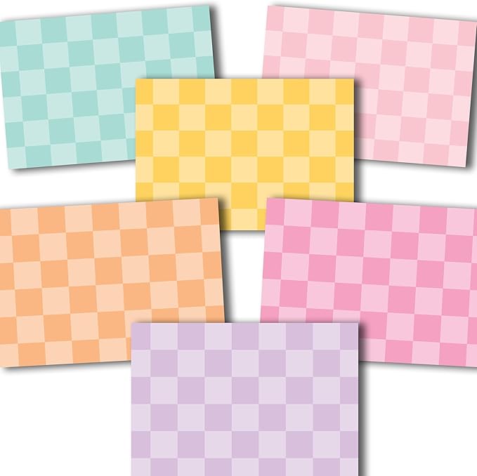Hadley Designs Blank Cards and Envelopes 4x6-24 Blank Note Cards with Envelopes, Notecards Stationery Sets, Notecards Bulk, Stationary Sets, Note Paper Stationery, Checker Pretty Stationary