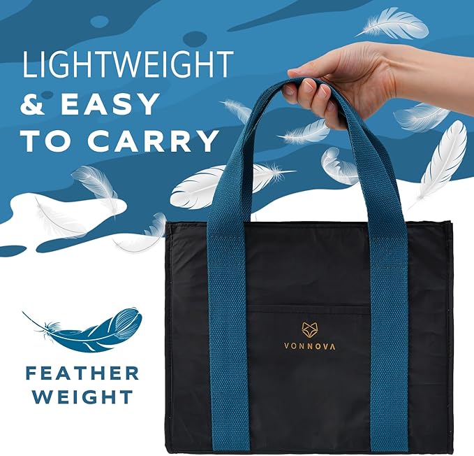 VonNova Women’s Insulated Lunch Bag – Cute Large 7L Lunch Tote for Office – Durable Small Lunch Box for Women with Premium Cooler Insulation – Stylish Lunchbox for Adults, Nurses & Teachers