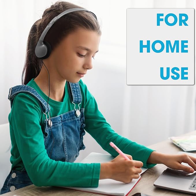 Konohan 30 Pack Kids Headphones Bulk for School Classroom Student Wired Headphones Adjustable with 3.5 mm Jack for Kids Adults(Grey)