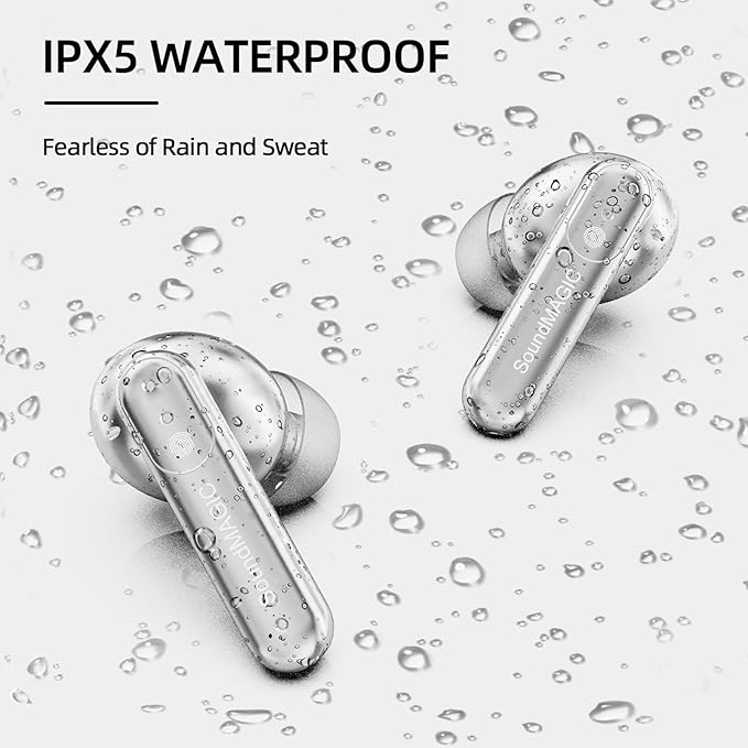 SoundMAGIC T80BT ANC True Wireless Earbuds with Hi-Res Audio,Hibrid Active Noise Cancelling, ENC Call Clarity, 20H Playtime, IPX5 Waterproof, Ultra-Comfy Fit for Sports/Work/Gaming (Silver)