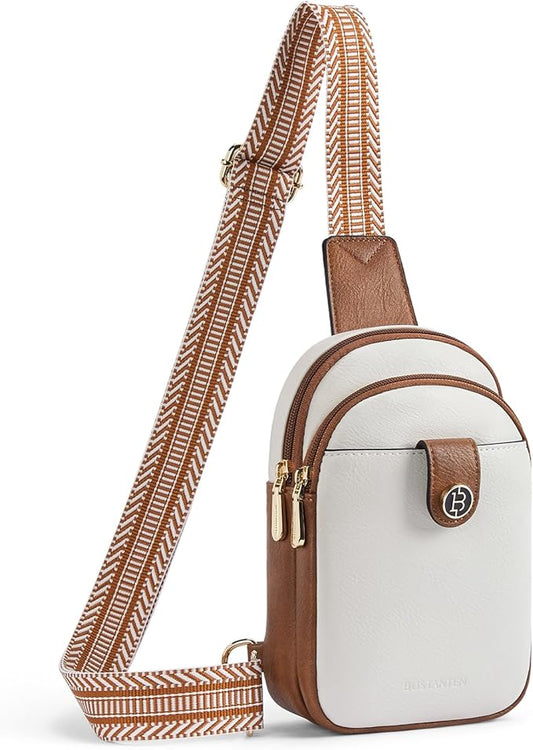 BOSTANTEN Small Sling Bag Crossbody Bags for Women Trendy Crossbody Purse Leather Chest Bag