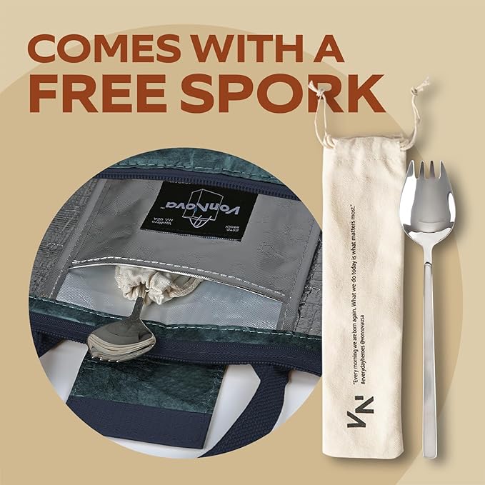 VonNova Women’s Insulated Lunch Bag with Premium 4mm Cooler Insulation, Cute Large 7L Lunch Tote for Office, Durable Small Lunch Box for Women, Stylish Lunchbox for Adults, Teens, Nurses, Teachers