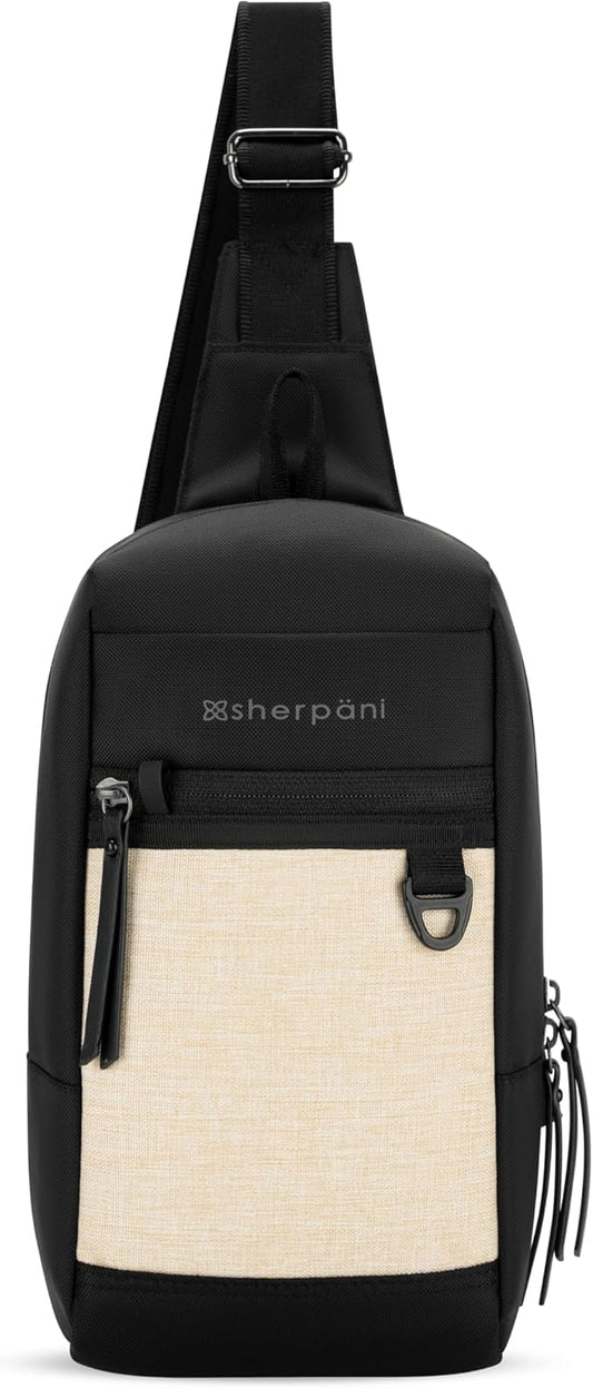 Sherpani Metro, Anti Theft Sling Bag, Sling Backpack, 5L Travel Bag, Shoulder Chest Purse, Crossbody Backpack for Women, Metal Hardware, Travel Gift (Straw Pro)