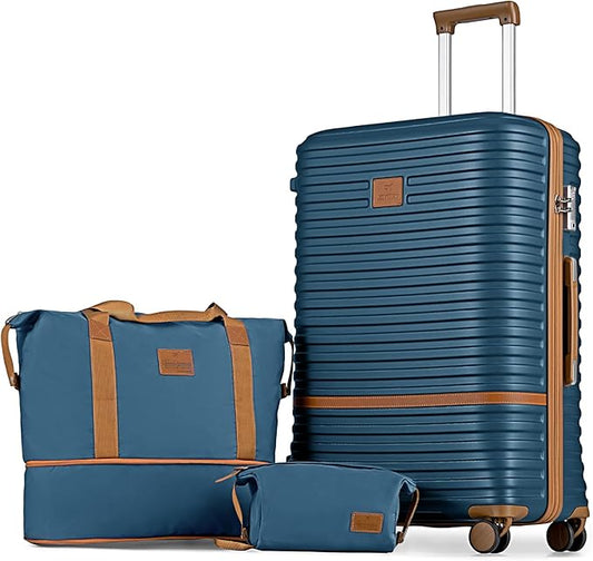 Joyway 28 Inch Large Luggage Hardside Suitcase with Spinner Wheel, Lightweight 3 Piece Suitcase Set with TSA Lock