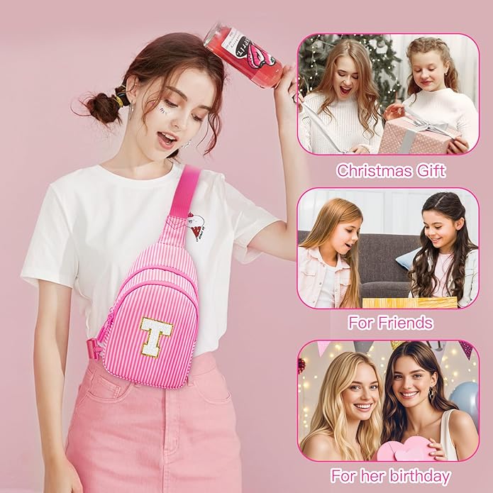 Gifts for 8 9 10 11 12 Year Old Girls Sling Bag Crossbody Bags Fanny Pack for Teen Girls Personalized Gifts for Women