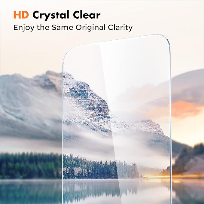 UNBREAKcable 4-Pack Screen Protector for iPhone 15 Pro, Double Shatterproof Tempered Glass [Easy Installation Frame] [9H Hardness] [99.99% HD Clear] [Case Friendly] for iPhone 6.1 inch