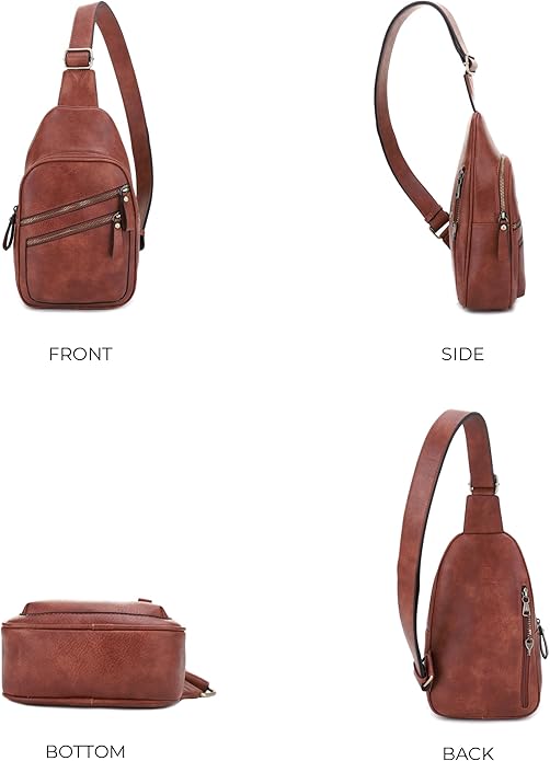 JESSIE & JAMES Jeannie Unisex Multi-Pocket Concealed Carry Sling Bag Crossbody Backpack Purse