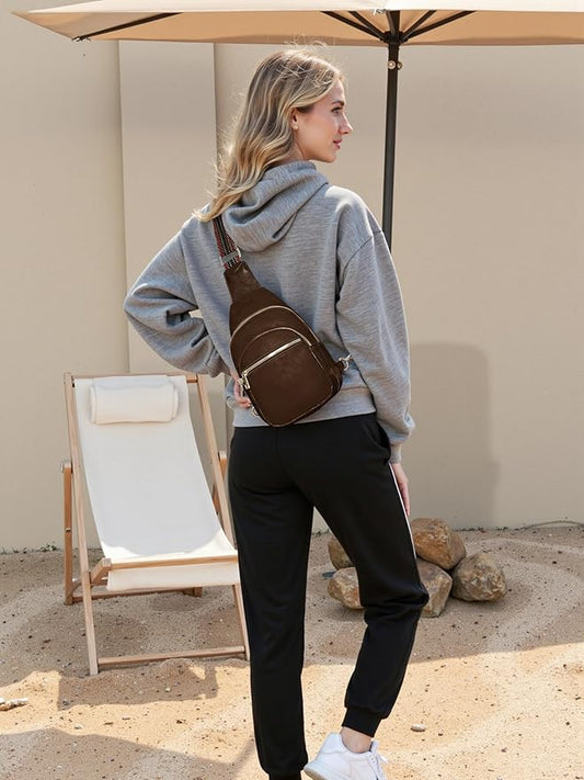 Small Leather Sling Bags for Women Fashion Crossbody Backpack Purse Sling Crossbody Bags