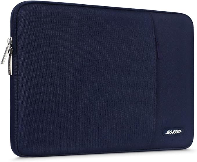 MOSISO Laptop Case 16 inch, 15-15.6 inch Laptop Sleeve Compatible with MacBook Pro 16 M4 M3 M2 M1, HP Acer Dell Lenovo ASUS Notebook, Polyester Vertical Computer Sleeve Bag with Pocket, Navy Blue