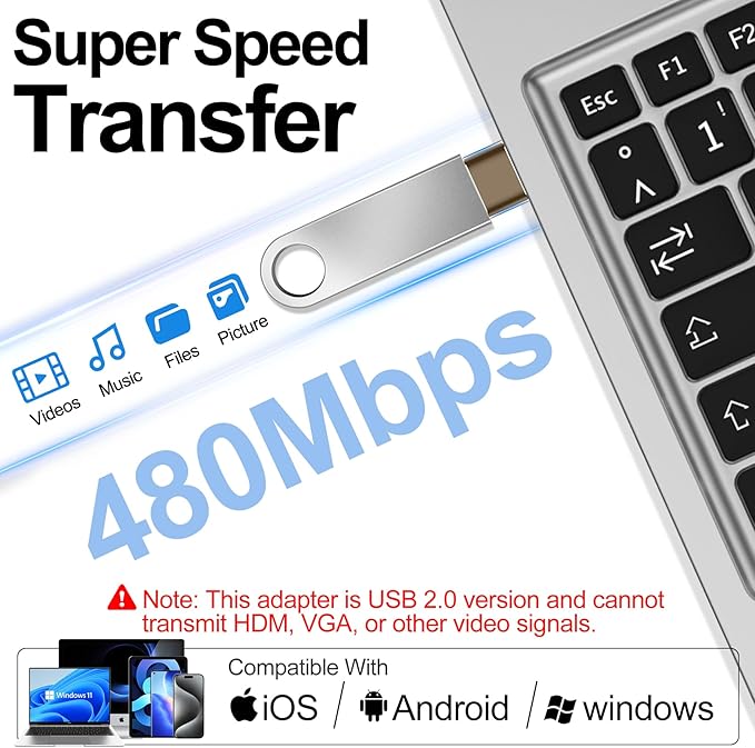 𝟒𝐏𝐚𝐜𝐤 𝐔𝐩𝐠𝐫𝐚𝐝𝐞𝐝 USB to USB C Adapter,Type-C Female to A Male Car Charger OTG Converter for Apple Watch Ultra 8 9 10,iPhone 16 15 14 13 Pro Max,Samsung S24,Nintendo Switch,AirPods,iPad,Car