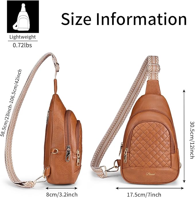 Crossbody Bags for Women Anti Theft Small Sling Handbag with Zipper Lock Vegan Leather RFID Blocking Chest Pure