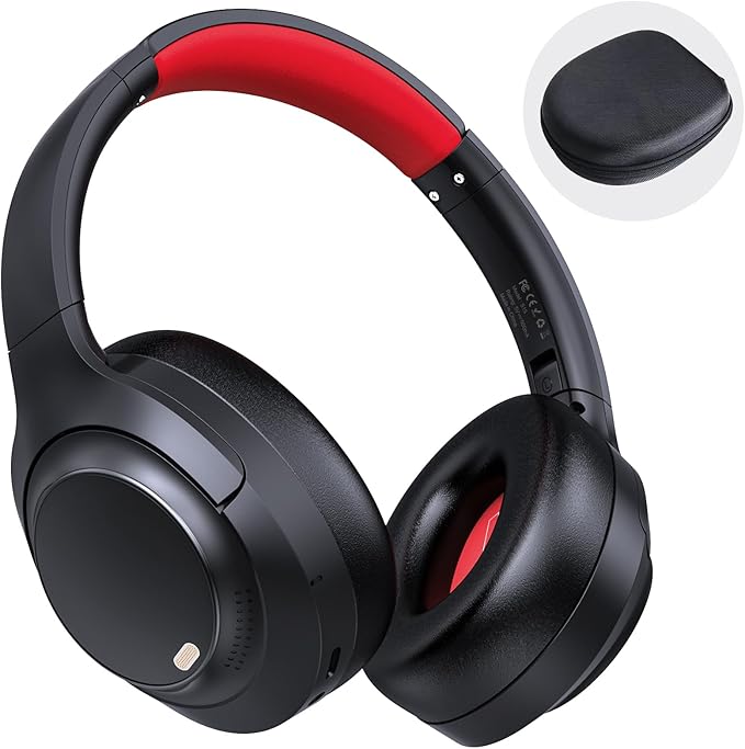 IFECCO Active Noise Cancelling Headphones Bluetooth 5.4,ANC Wireless Headphones Over Ear with Microphone,100H Play Time,HiFi Stereo Bluetooth Headset with Cushioned Pads for Travel,Home,Office