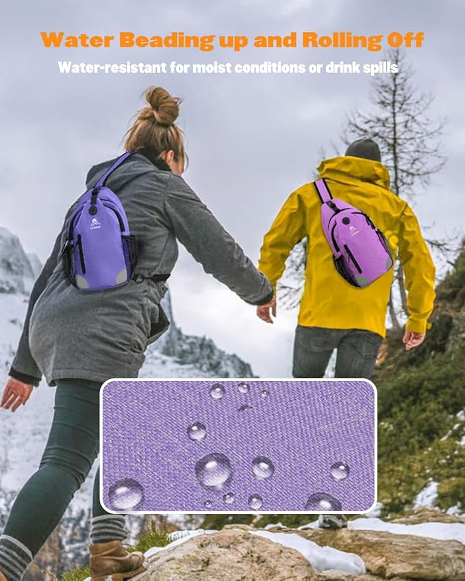 Sling Bag for Women, Crossbody Bag for Men, Cross Body Hiking Backpack, Travel Daypack, Chest Pack with Chest Phone Holder