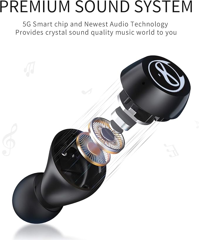 Kids Wireless Earbuds,Bluetooth Earbuds with Microphone Comfort&Lightweight in Ear Headphone with Deep Bass 3D Surround Stereo,Long Life Portable Mini Captain Charging Case for Boys Gifts…