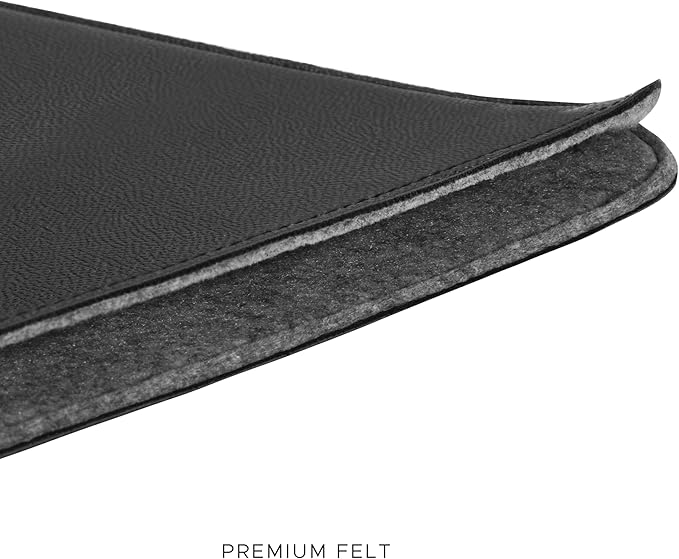 Comfyable Slim Laptop Sleeve 16 Inch Compatible for MacBook Pro 16-Inch M4 M3 M2 Pro/Max 2024, Faux Leather Protective 16-in Mac Cover Case, Black