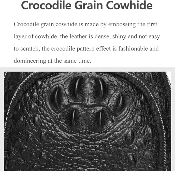 KPYWZER Vintage Leather Sling Bag Backpack for Men Crossbody Shoulder Chest DayPack Backpacks