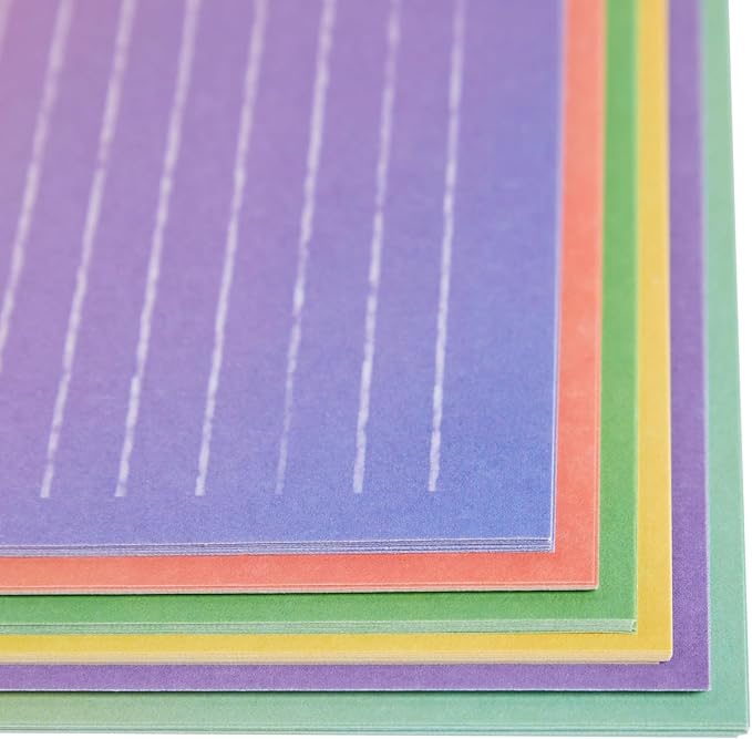Paper Junkie Letter Writing Stationery Paper & Envelopes Set - 6 Watercolor Gradient Designs, 60 Lined Sheets & 30 Envelopes (10.25 x 7.25 In)