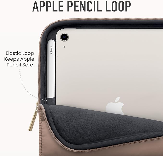 Vandel - The Original Puffy iPad Sleeve 9-11 Inch Tablet Sleeve, Brown i Pad Case for Women and Men, Cute iPad Air Pouch, 9 10 Inch, 11 Inch Bag