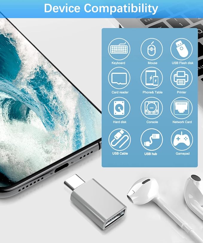 Elebase for Apple Watch 11 10 Charger Adaptor 4Pack,USB to USB C Adapter with Type C Male to USB 3.0 Female Converter,Thunderbolt 4 OTG for iPhone 17 16 15,AirPods Pro 3,iWatch Ultra 3,Samsung S25 S24