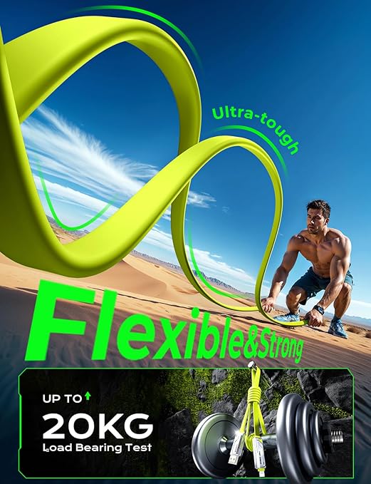 [2025 Upgrade] 4-in-1 USB C Cable 60W 5FT Compatible With Lightning Cable [Fast Charging & Data Transfer] Flat Type C/A to C/L Cord for iPhone/iPad, Multi Charger Wire Combo for All Devices (Green)