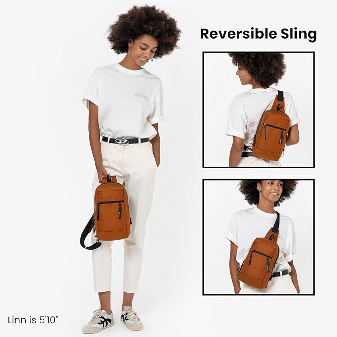 Sherpani Metro, Anti Theft Sling Bag, Sling Backpack, 5L Travel Bag, Shoulder Chest Purse, Crossbody Backpack for Women, Metal Hardware, Travel Gift (Morocco)