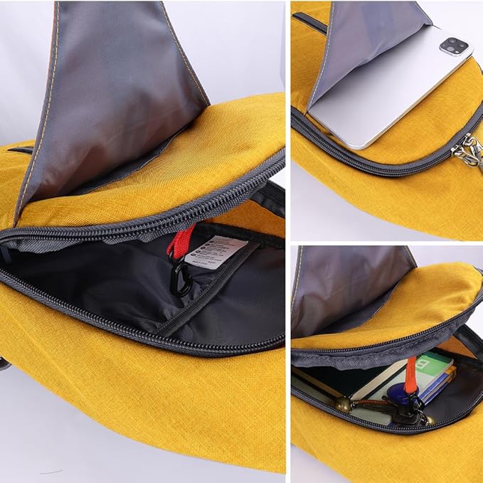 WATERFLY Crossbody Sling Backpack Sling Bag Travel Hiking Chest Bag Daypack