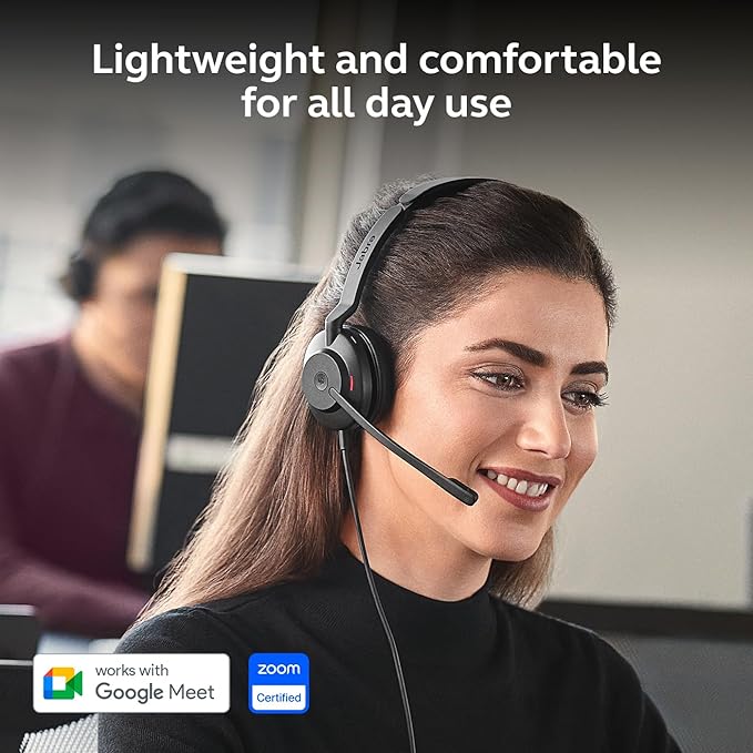 Jabra Evolve2 30 SE (2025 Version) Wired Single-Ear Headset with Microphone for Work – Computer Headset - New USB-A and USB-C Cable - Works with All Online Meeting Platforms - Black