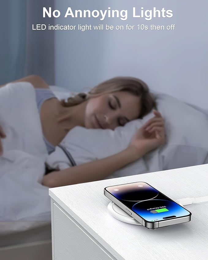 Fast Wireless Charger for iPhone 17, NANAMI 7.5W Charging Pad Compatible iPhone17/17 Air/17 Pro/17 Pro Max/16/15/14/13/12, 10W Qi Charger for Samsung Galaxy S25/S24/S23/S22/S21/S20/Note 20 & AirPods 2