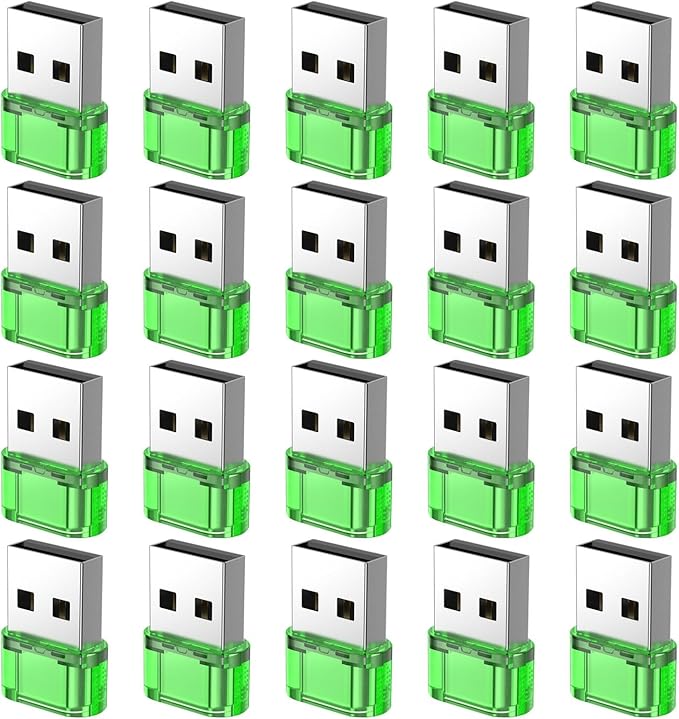 USB C to USB A Adapter 20 Packs, Type C Female to USB Male Converter Power Charger or OTG Function Adapter, Compatible for MagSafe Apple Watch Series/SE/Ultra 2 iPhone 15/16 Plus Pro Max AirPods Pro