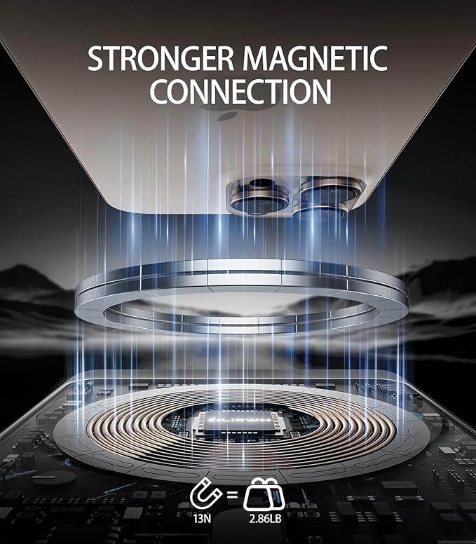 [0.3" Ultra Slim] [Alloy-Made] ULiXWH Magsafe Portable Charger for iPhone, 2025 Upgrade 5000mAh Fast Charging Magnetic Power Bank, Wireless Battery Pack for iPhone 17 Air 16 15 Pro Max 14, Desert Gold