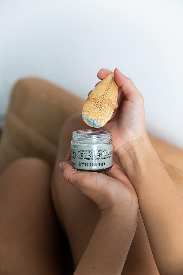 Little Seed Farm All Natural Deodorant Cream, Aluminum Free Deodorant for Women or Men, 2.4 Ounce - Activated Charcoal