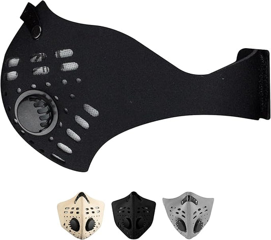 RZ Mask M1 - Neoprene Dust Mask w/ 99.8% Carbon Filtration, Reusable and Washable Face Mask, Anti Fogging w/ 360° Degree Seal